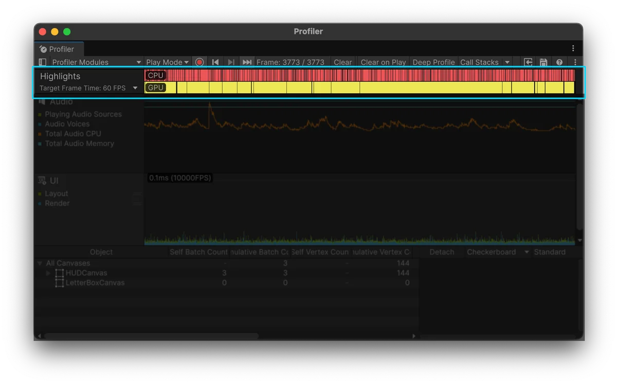 Profiler enhancements