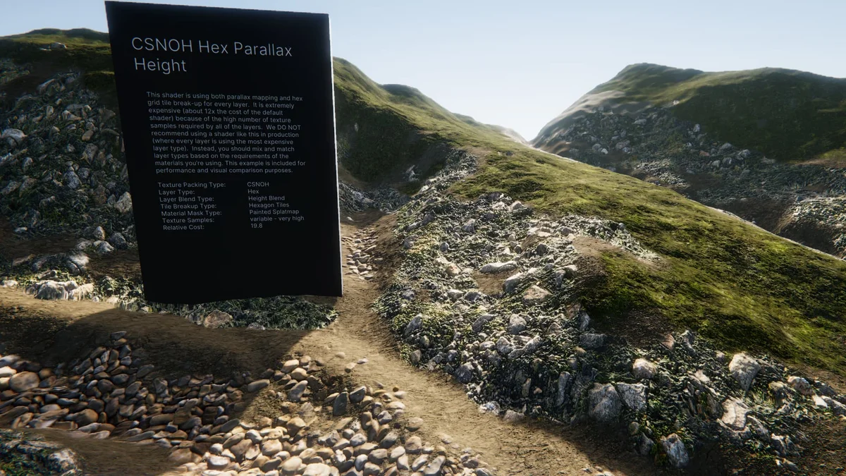 Terrain materials created with Shader Graph