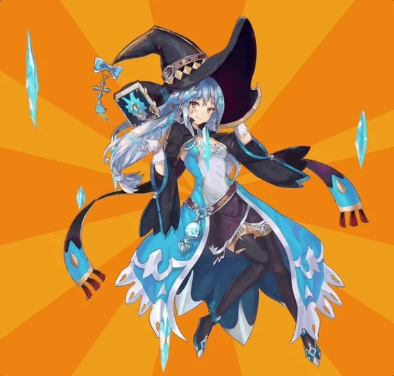 Manga Witch sprite blend-shape demonstration