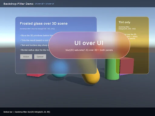 Frosted-glass interface background in UI Toolkit