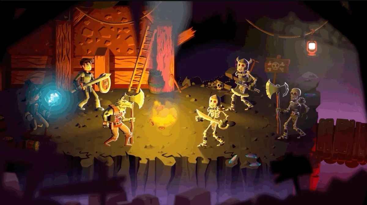 Animated 2D character and its shadow