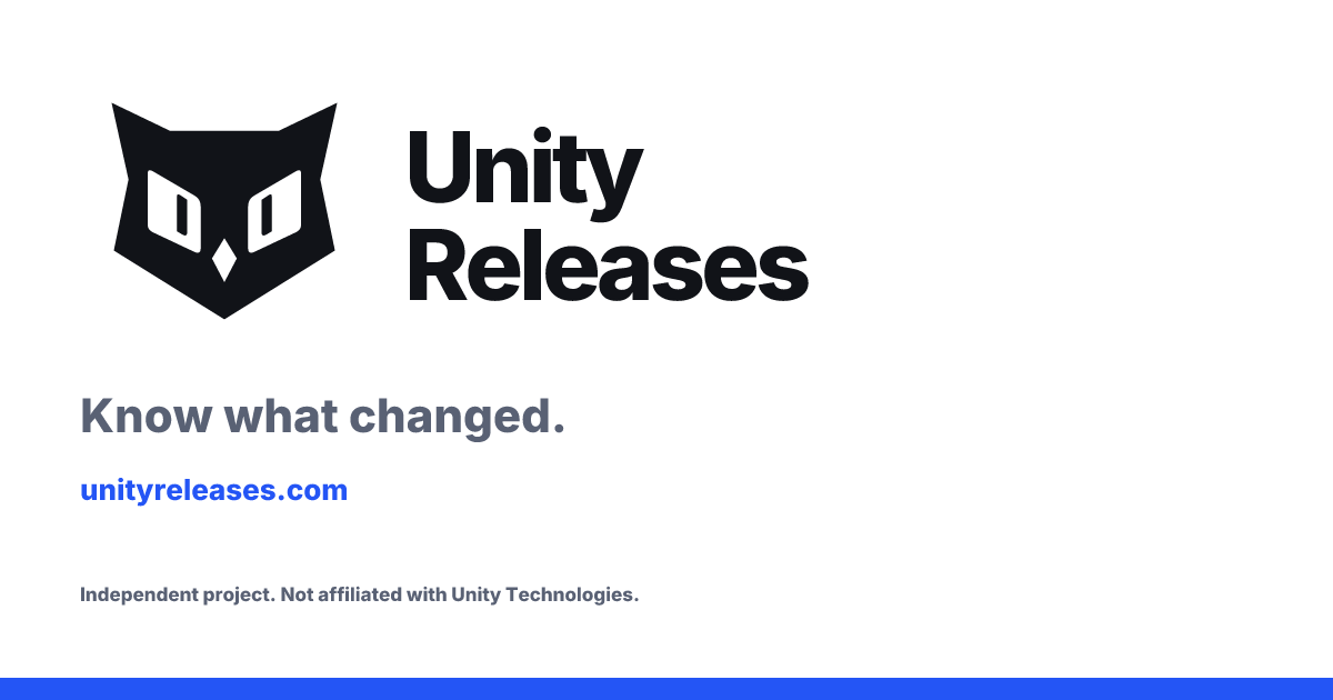 What’s new in Unity 6.0 LTS - Unity Releases
